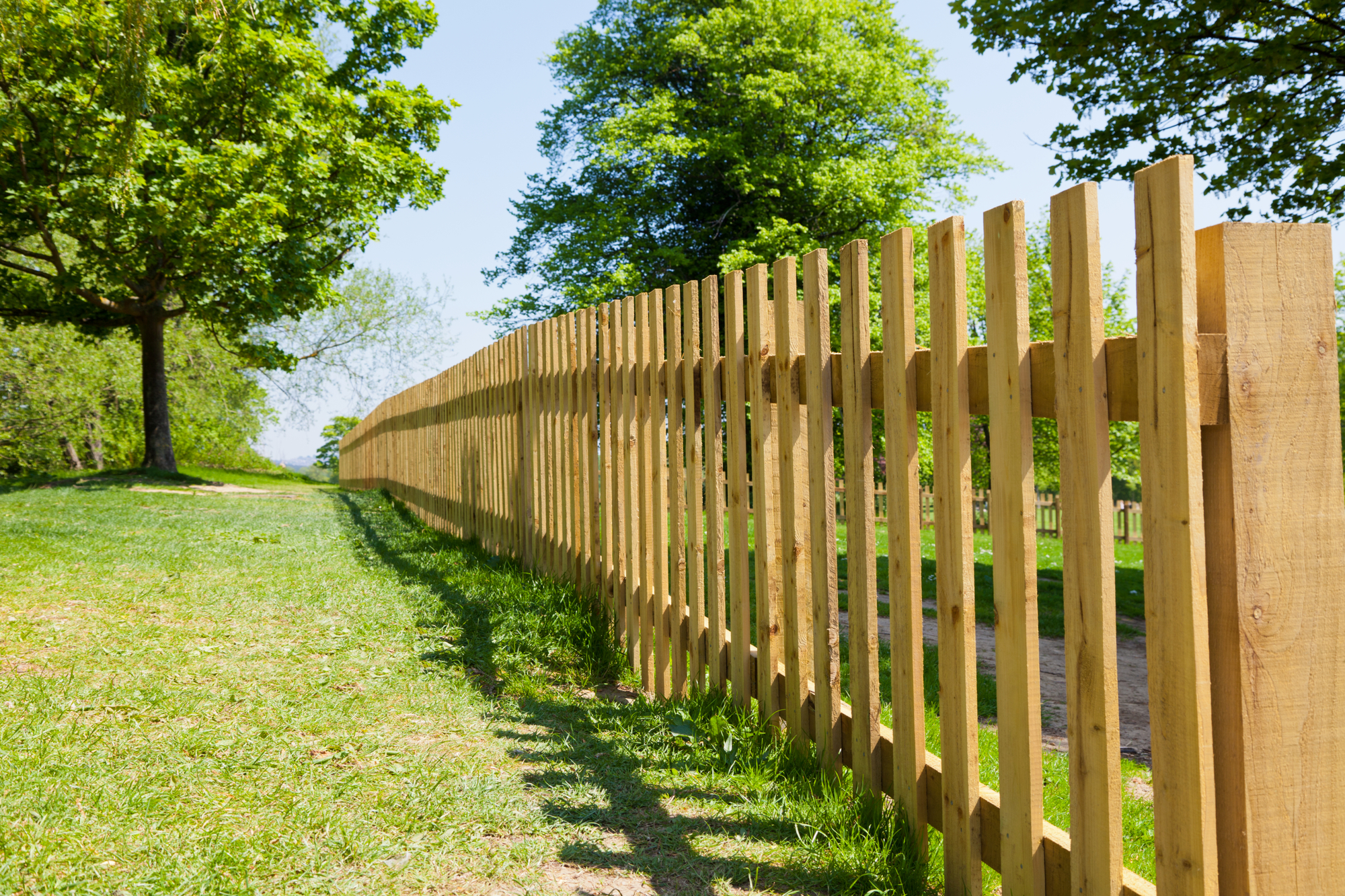 Wooden fence installation in Hampstead NC